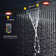 Texas LED Remote Control Brass Shower Set Multi Function Rainfall Body Jets