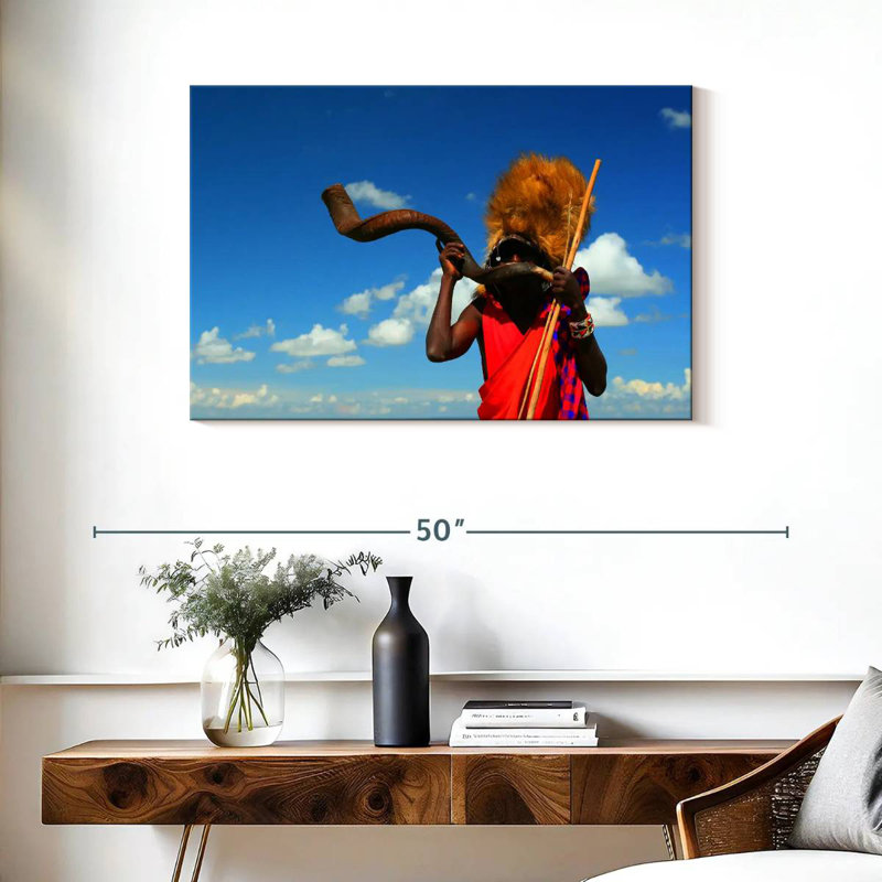 Leisha Maasai Warrior, 24" H x 36" W
