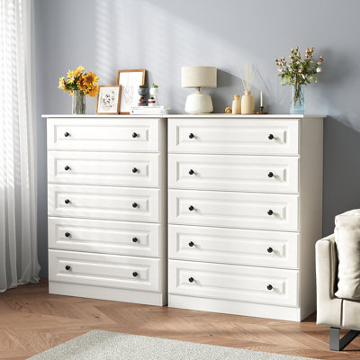 Set Of 2 29.5'' W 5 - Drawer Dresser