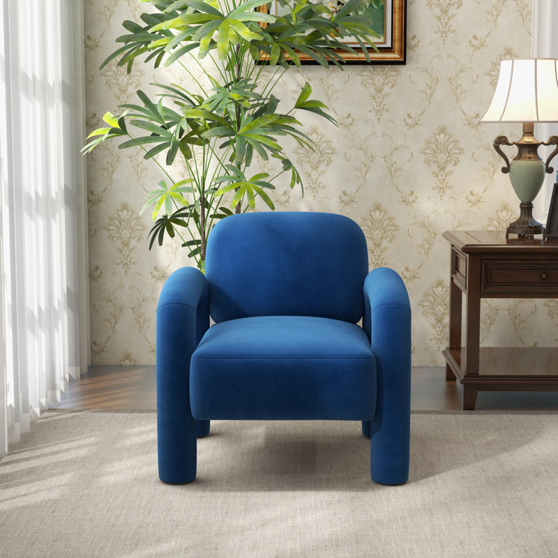 Velvet Armchair, Navy