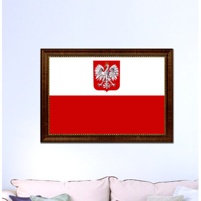 « poland country flag », impression sur toile encadrée