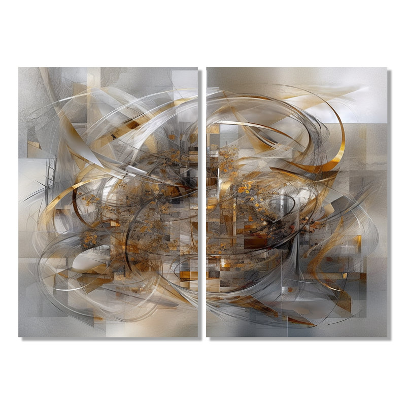 Faye - Abstract Marble Canvas Wall Art, 36" H x 48" W, Wrapped Canvas, Does Not Apply