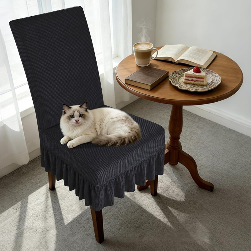Polyester Box Cushion Dining Chair Slipcover