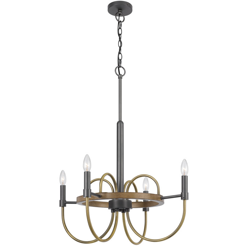 Lustre classique / traditionnel à 4 lumières à intensité variable virtus