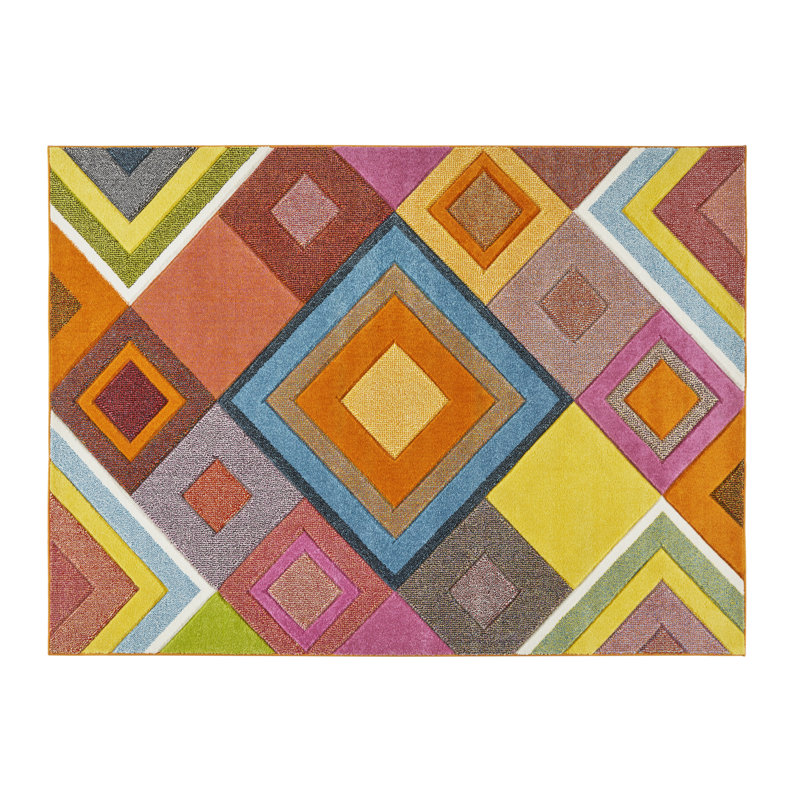 Geometric Area Rug, Rectangle 80 x 150cm