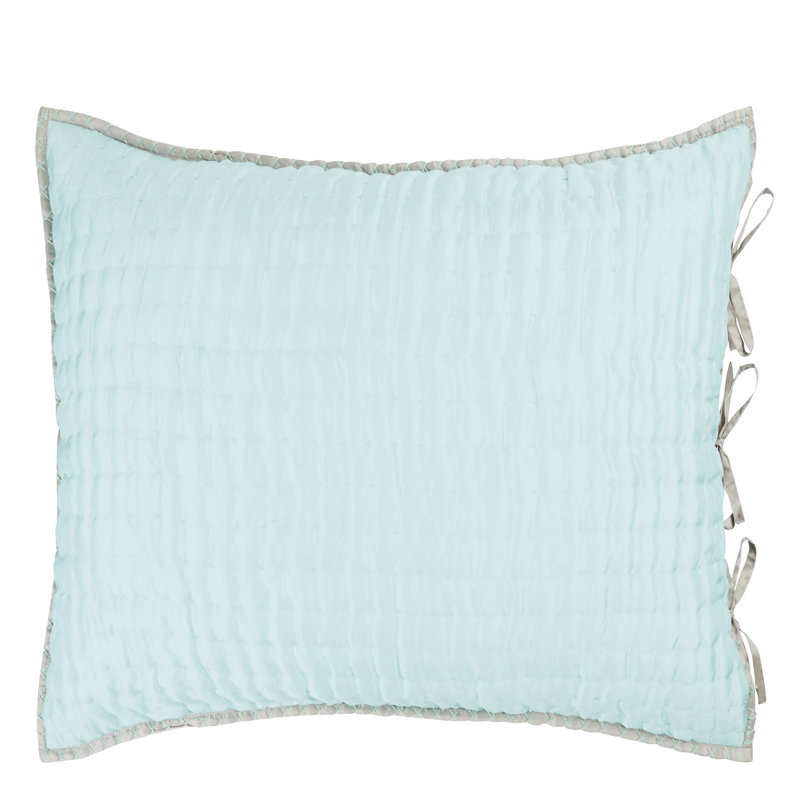 Chenevard  European Pillowcases, Pebble/Duck Egg