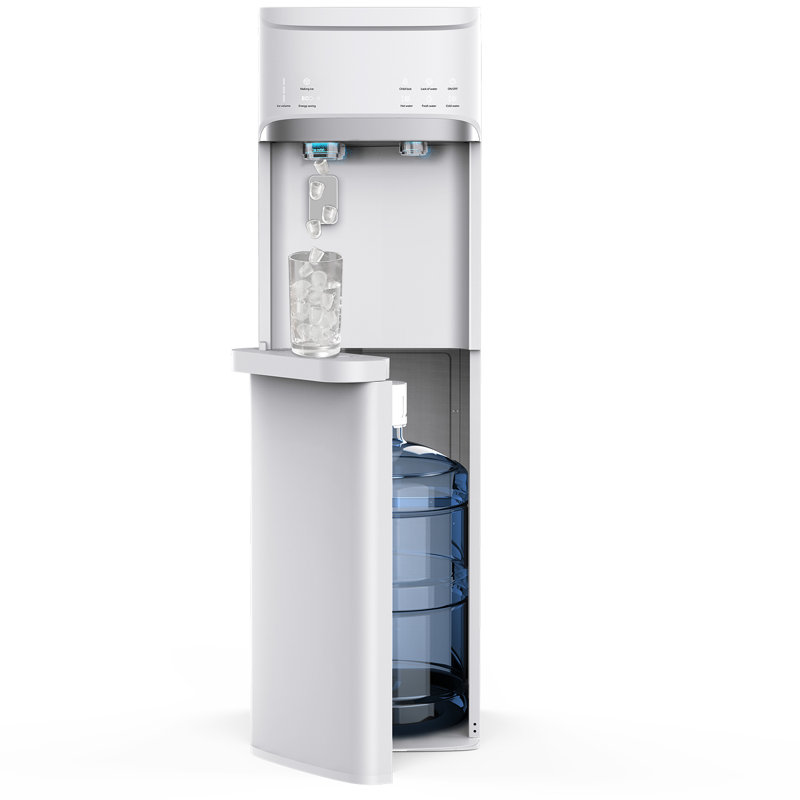 Soopyk Bottom Load Water Dispenser With Ice Maker For 3 Or 5 Gallon Bottle 22lbs Daily Capacity 3 Temperature Settings White