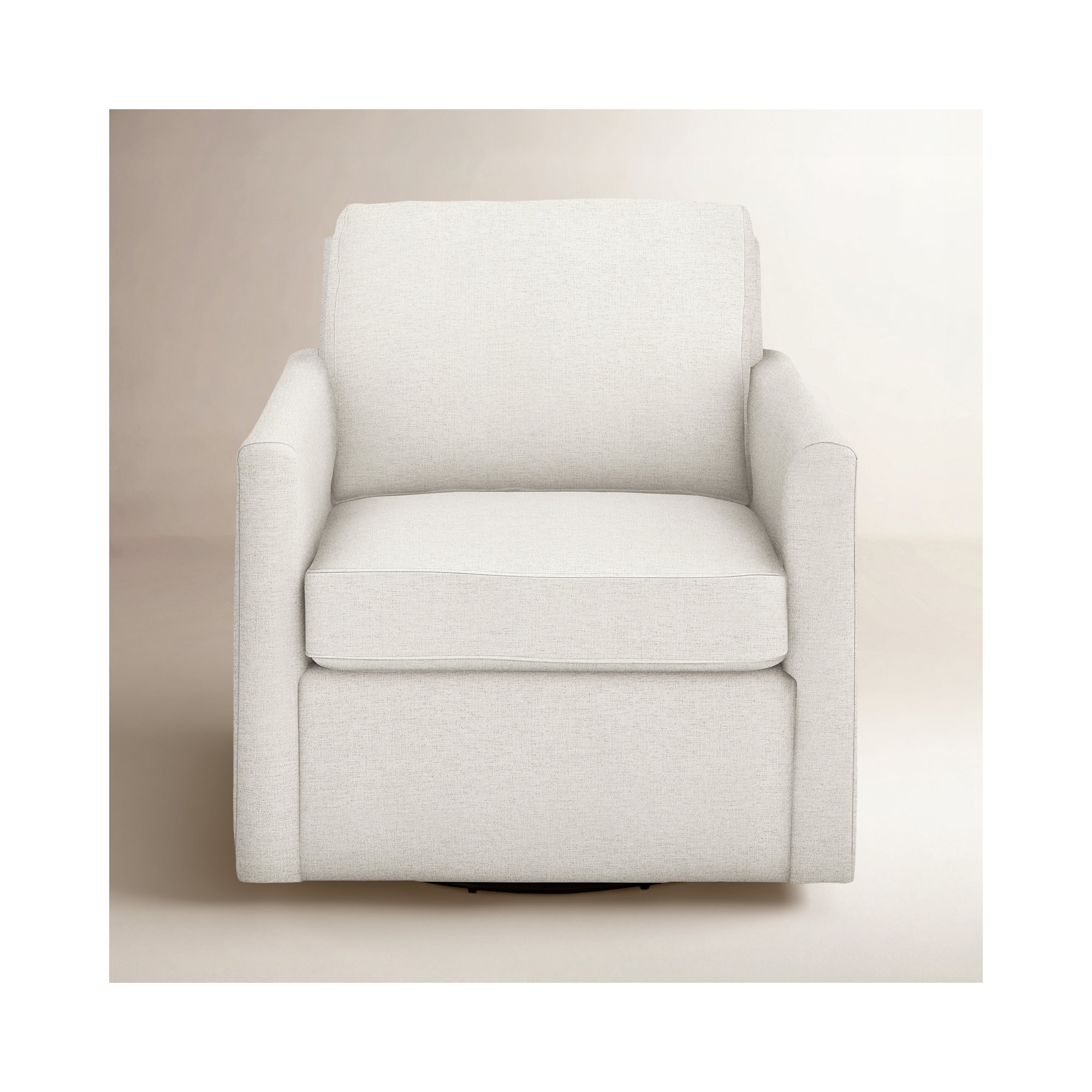 Savannah Upholstered Swivel Armchair, Nomad Snow