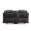 Causeuse inclinable en cuir synthétique Braylon avec porte-gobelet