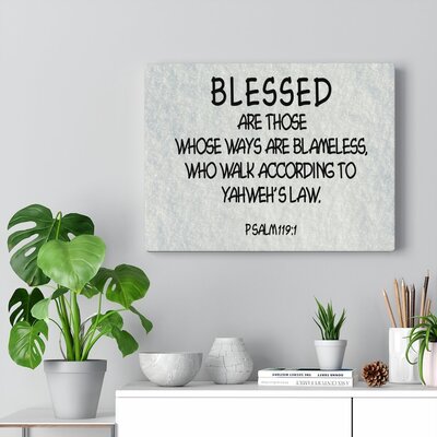 Yahweh's Law Psalm 119:1 Scripture Christian Wall Art Bible Verse Print Ready to Hang -  Express Your Love Gifts, 2648917589