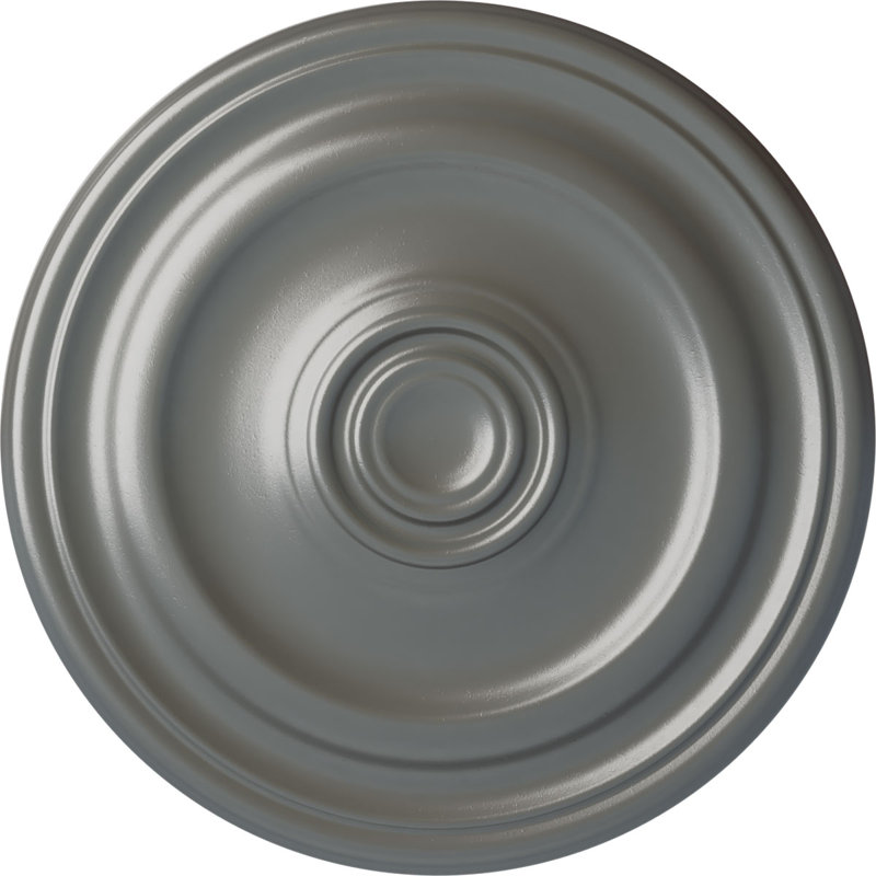 Médaillon de plafond Endurathane Melonie, DO 16 po x P 3 5/8 po x P 3/4 po (convient aux auvents jusqu'à 6 3/8 po), finition or pâle peinte à la main