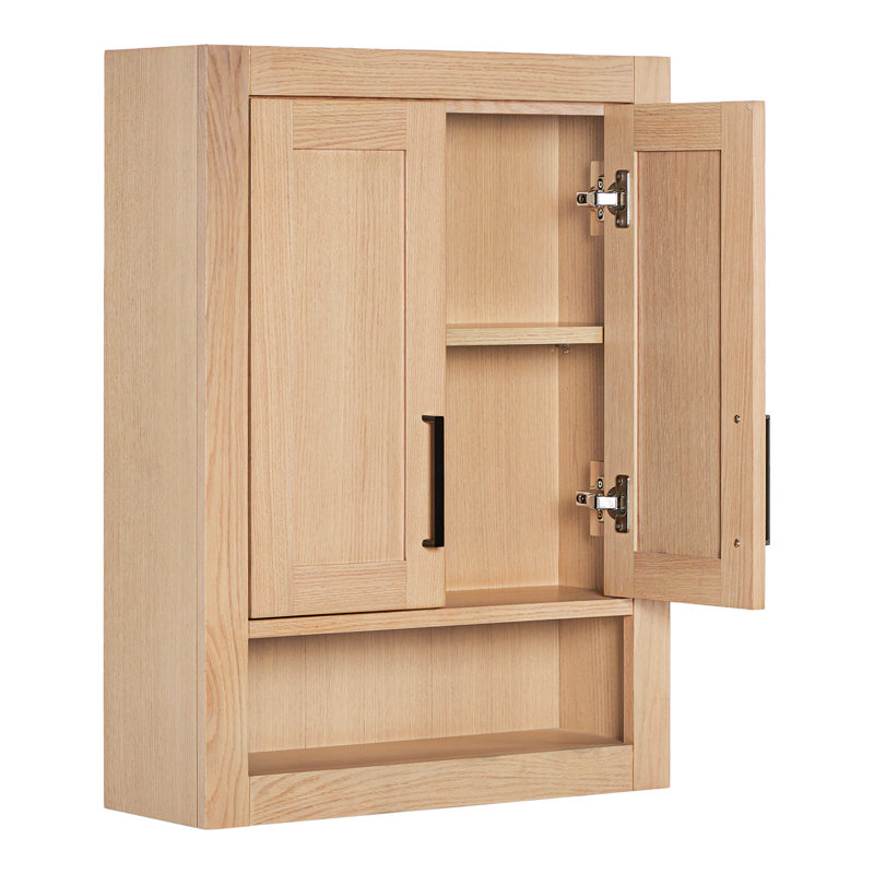 Armoire murale en bois massif H 31 po x l 23,1 po, H 31 po x l 23,1 po x P 21,5 po, Chêne 