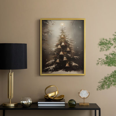 Art des Fêtes de Noël - série 2 - CLVI, reproduction encadrée - bois massif