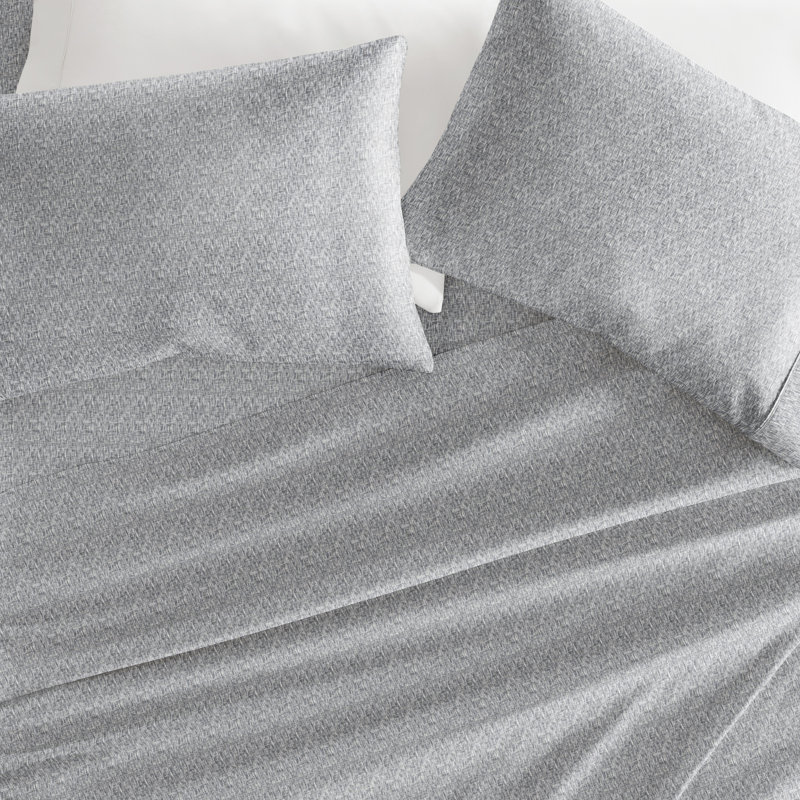 Ensemble de draps en microfibre Simply Soft ™, Simple, Gris clair, Chambray