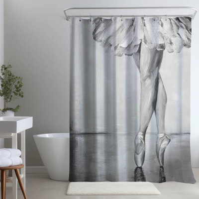 Shower Curtain SP24 – Polyester Shower Curtain, Dye Sublimation Print, 71" W × 74" L