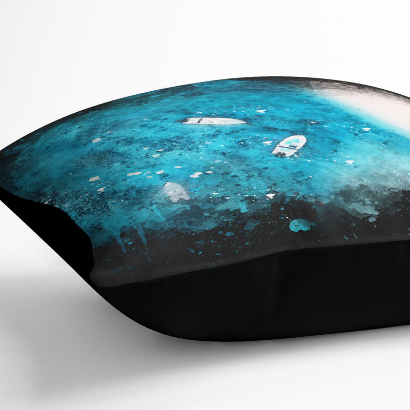 Square Throw Cushion, 40cm H x 40cm W x 15cm D, Black