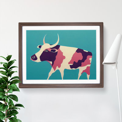 Soulful Cow Abstract - Framed Print