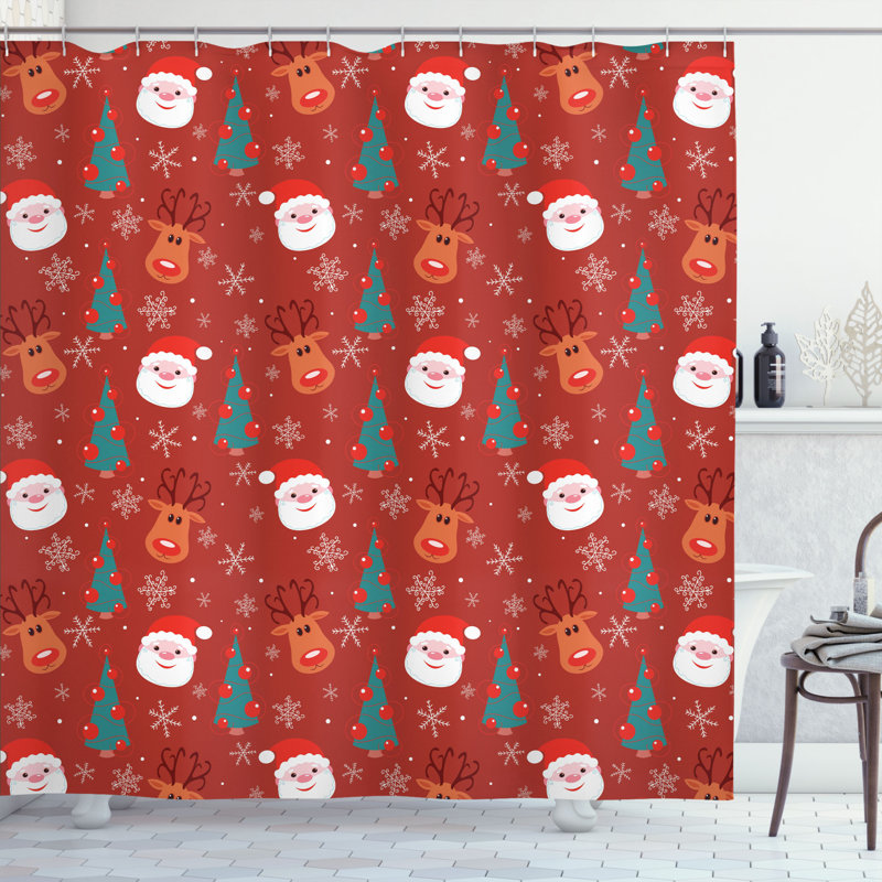 Shower Curtain with Hooks Included, 84" H x 69" W