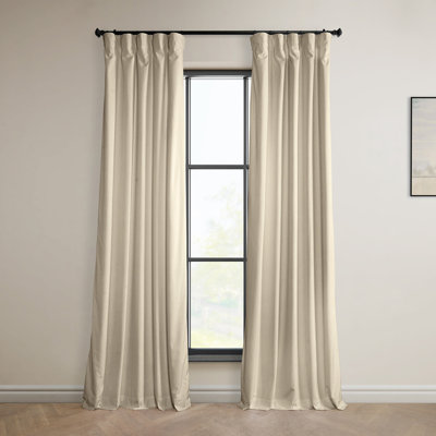 Loria Plush Velvet 100% Blackout Curtains For Bedroom, Living Room - Single Panel