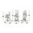 Porcelain Ceramic Gesture Hands Decorative Silver Sculpture Set