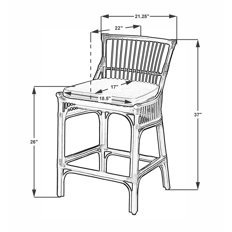 Tabouret de bar Barkley, Marine