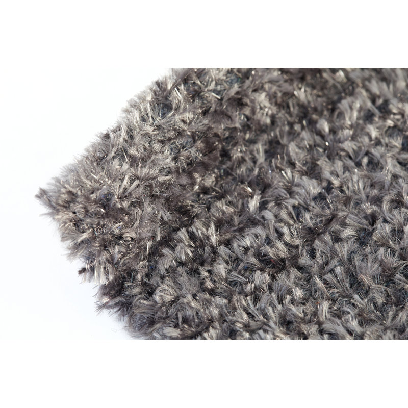 Twinkle Polyester Blend Non-Slip Shower Mat, Charcoal