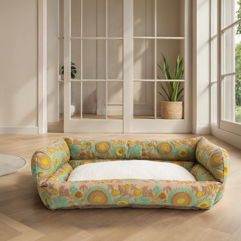 Coton et traversin en sherpa, Vert / menthe