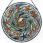 Panneau de vitrail Ocean Swirl, 7,8 heures-1673990926