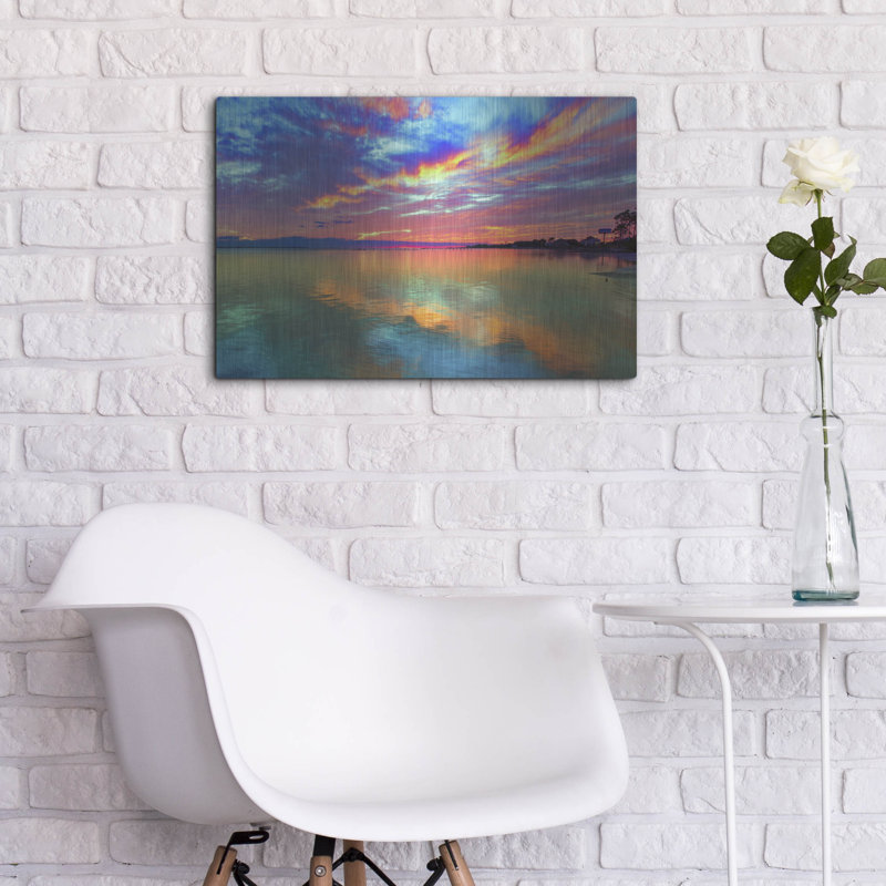 «Pink Sunset Sea» par Ezra Tanner, H 16 po x l 24 po