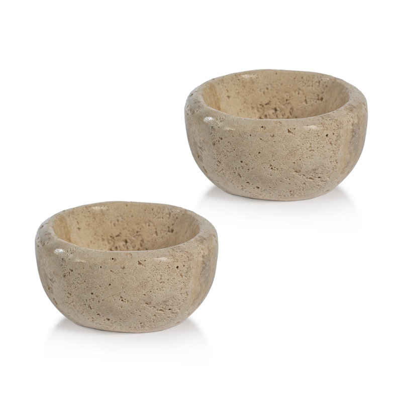 Bols en travertin beige Margate MultiServe, 3