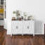 Armoire-bar multifonctionnelle avec 4 portes de grange et 2 tablettes réglables Zeinab-1508931598