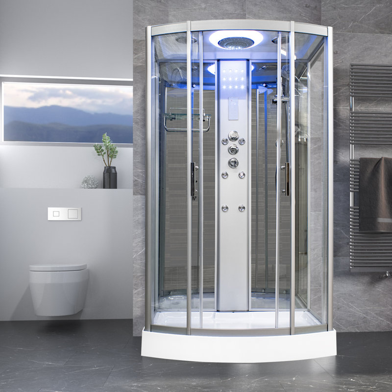 Vidalux SS1200 Rectangular Hydro Shower Cabin Enclosure 1200 x 850, Mirror