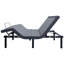 Base de lit réglable extra longue grise et noire simple, commandes d'inclinaison indépendantes sur la télécommande Soft-Touch, ronflement zéro gravité, pieds 3 en 1 pour différentes hauteurs, fonction de réglage de la tête avec fonction Power Down
