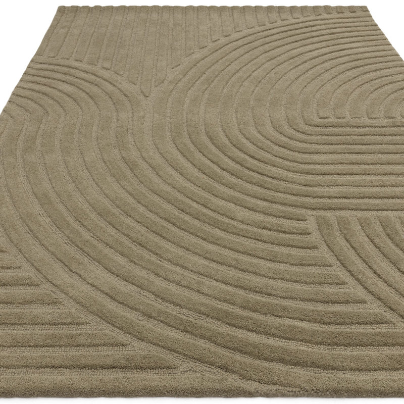 Berthamae Geometric Wool Hand Woven Area Rug, Rectangle 200 x 290cm