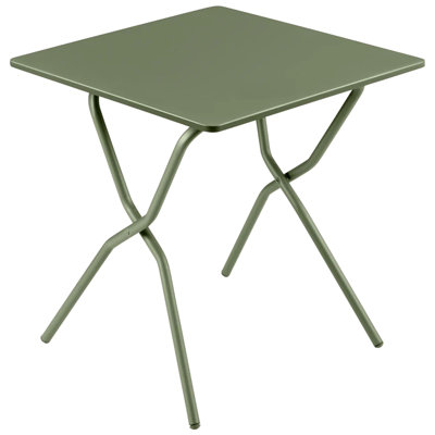 Table de patio d'extérieur pliante en acier Lafuma