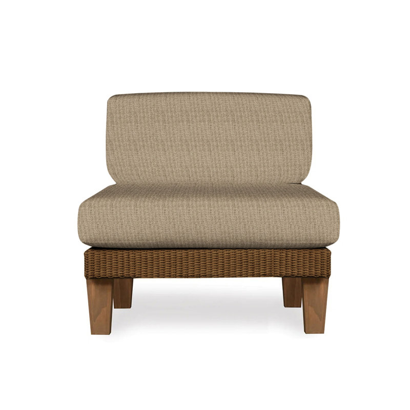 Catalina Outdoor Teak Lounge Chair, Beach Natural, Bark