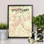 Stuttgart City Map - No Frame Print-1343500780