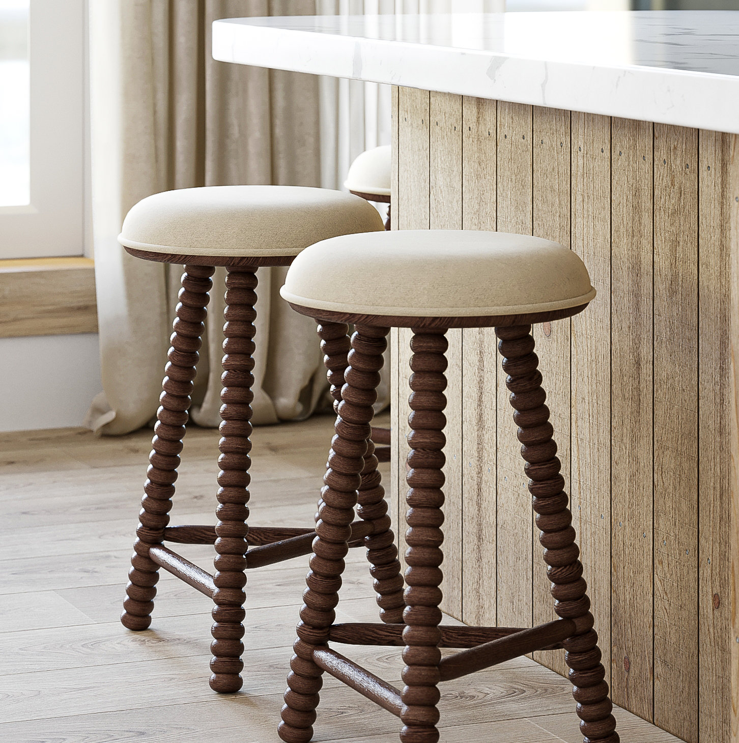 Alyson 24" Bar Stool, Brown