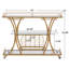 Chariot-bar contemporain avec support à vin, chariot de cuisine avec cadre en métal