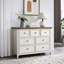 Armoire de salon 7 tiroirs beige - Rangement élégant et fonctionnel avec 7 tiroirs et dispositif de basculement