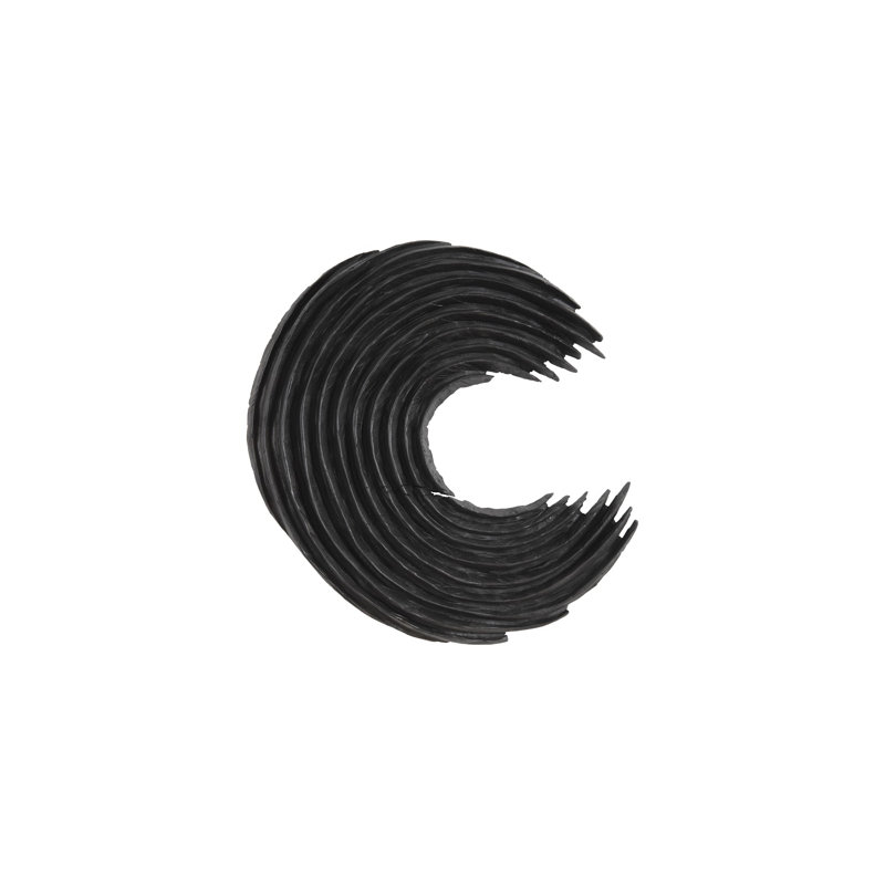 Swoop Wall Art, Black Wood, Small