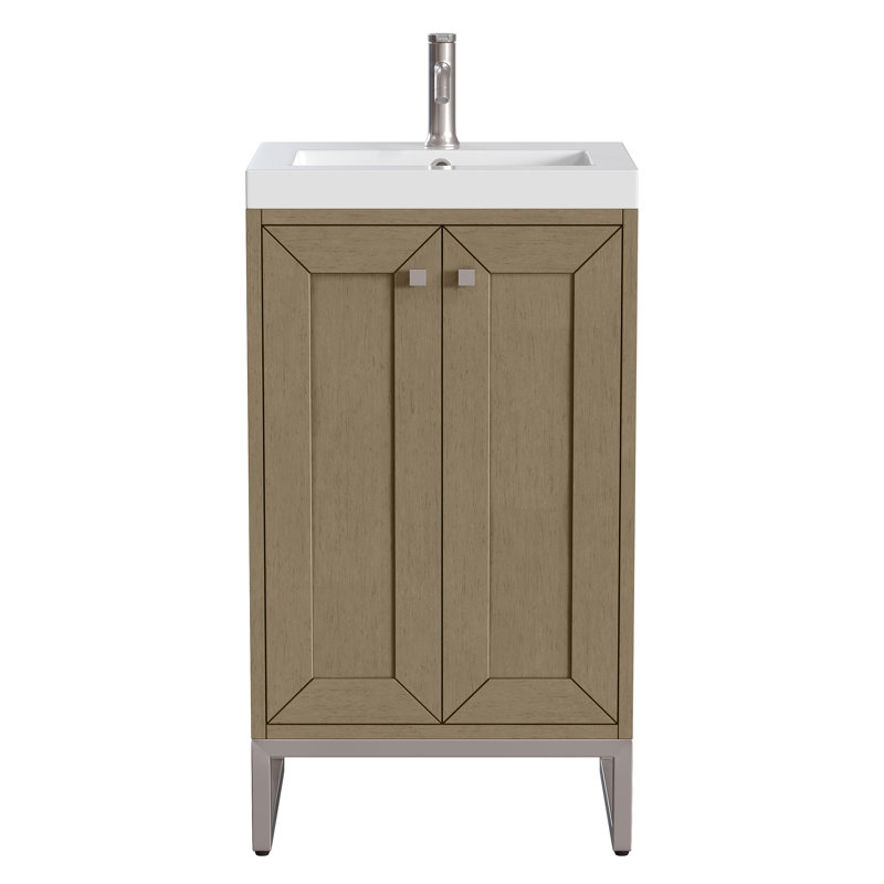 Chianti 20'' W Single Vanity, Brushed Nickel, Walnut Whisper