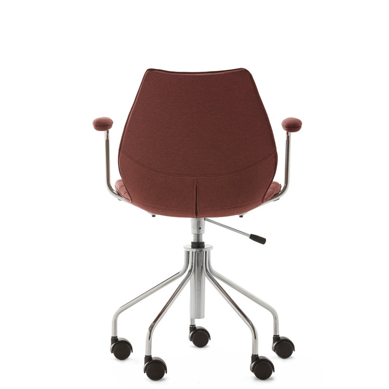 Maui Swivel Task Chair, Brick Red, 100% Recycled Polyester