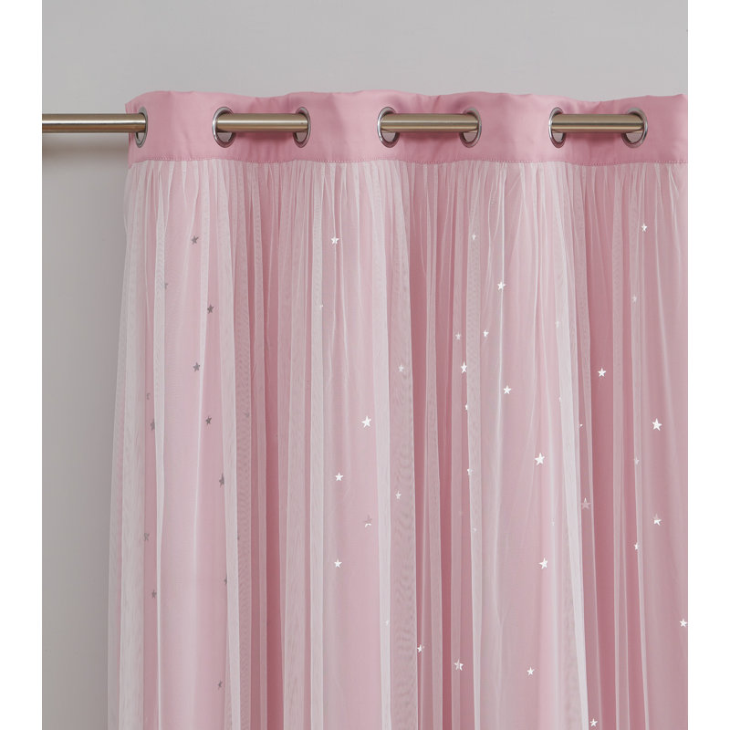 Room Darkening Curtain Pair, 50" W x 84" L, Navy