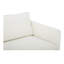 Canapé modulaire faisant face à gauche, revêtement en polyester GreenGuard, base en noyer, blanc