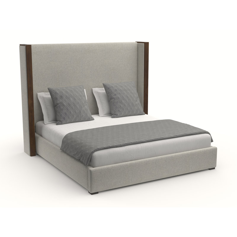 Lit tapissier standard à profil bas Dipson, Revolution® gris, Très grand, Mi-haute