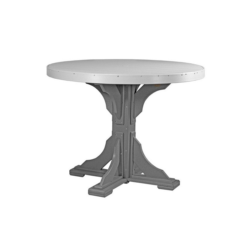 Table ronde 42 po Tillo, Gris tourterelle, Ardoise, l 48,25 po x L 48,25 po x H 30,25 po