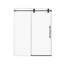Porte de douche coulissante simple sans cadre de 44 à 48 po x H 76 po - Verre trempé transparent de 5/16 po (8 mm), conception de dérivation avec finition noir mat-129453893