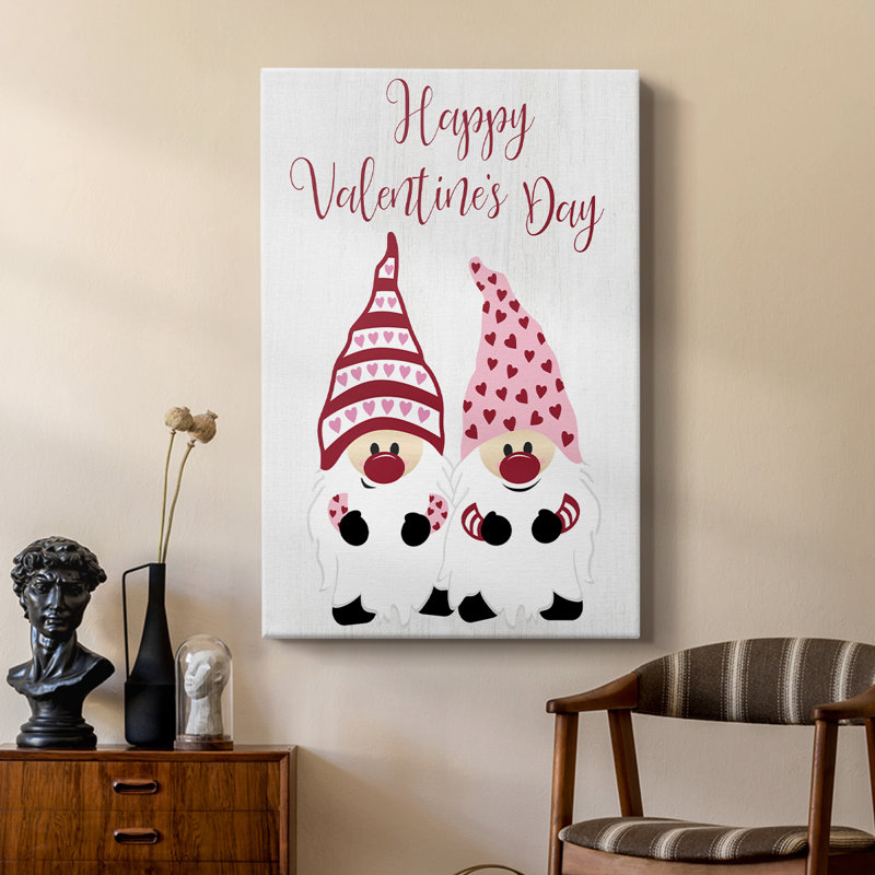 Gnomes de la Saint-Valentin - galerie Cavas sur mesure, H 18 po x l 12 po