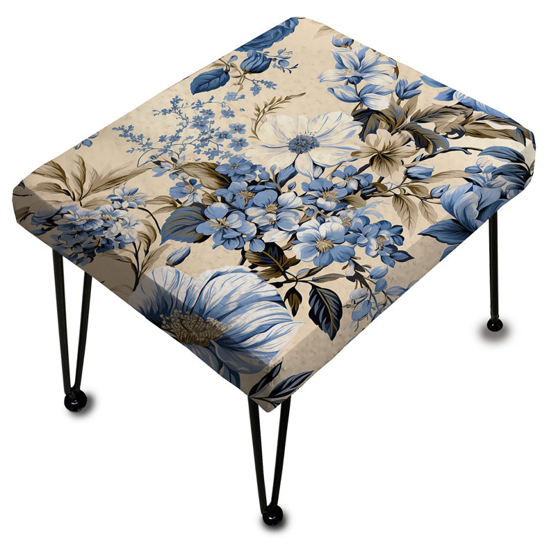 Vintage Toile Whimsy - Floral Rectangle Ottoman
